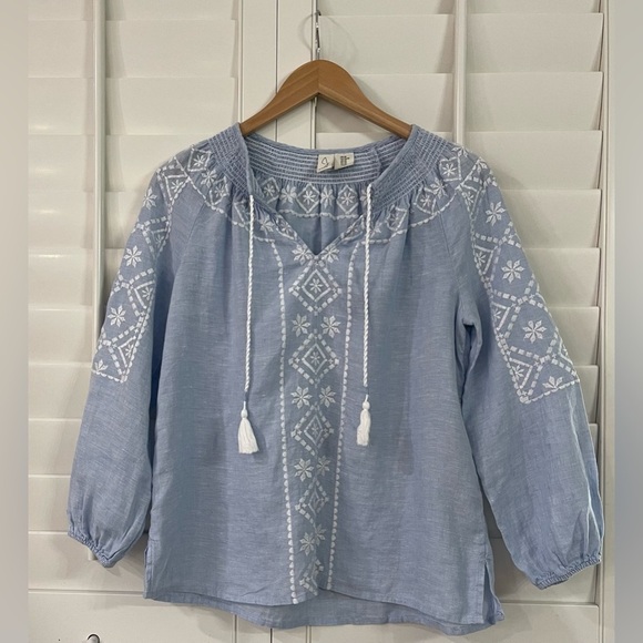 Joie Linen Blouse - Picture 3 of 10